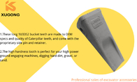 E320 1U3352 Tip Long Bucket Teeth For Excavator Spare Parts